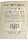 MEDICINE/SCIENCE  DEVENTER, HENDRIK VAN. Observations Importantes sur le Manuel des Accouchemens.  1739